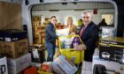 Gordon Brown with Big Hoose Project donations