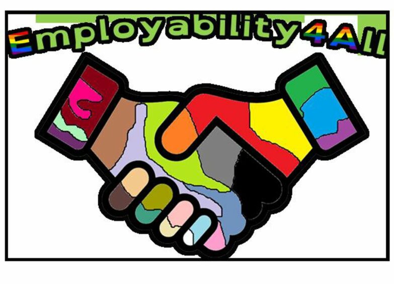 A Barnardos logo showing two hands shaking, with Employability 4 All slogan.