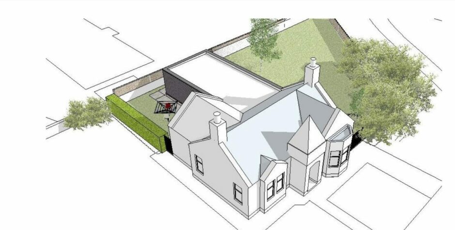 An architect's image of the proposed extension.