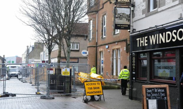 Police were called to Leven High Street around 7.30 on Monday morning. Image: David Wardle/DC Thomson.