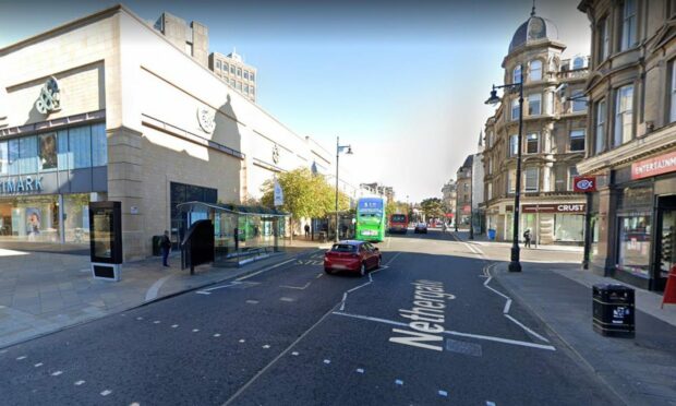 The incident happened near the bus stops outside Primark. Image: Google Street View