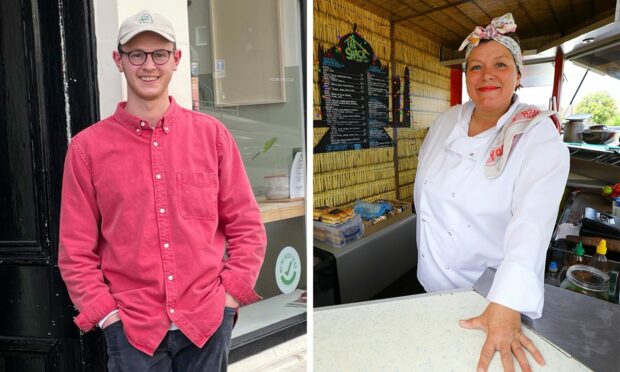 Fraser Smith, owner of EH9 Espresso, and Gill Young, owner of The Shack Street Food, have different payment preferences.