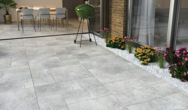 Burlington Silver paved patio