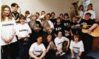 Whitfield and Linlathen High School Jazz Orchestra posing at Bell Street Music Centre in Dundee in 1994. Image: DC Thomson.