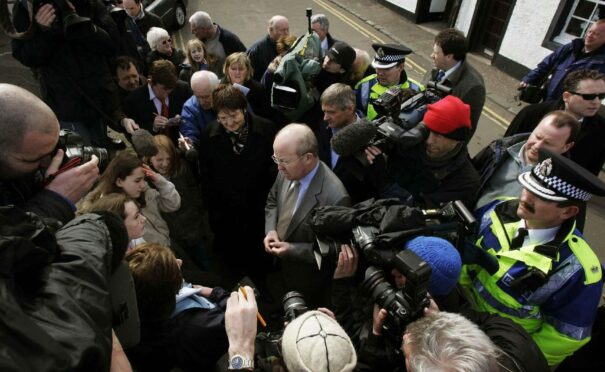 Ross Finnie, who was environment minister at the time, meets Cellardyke residents in 2006.