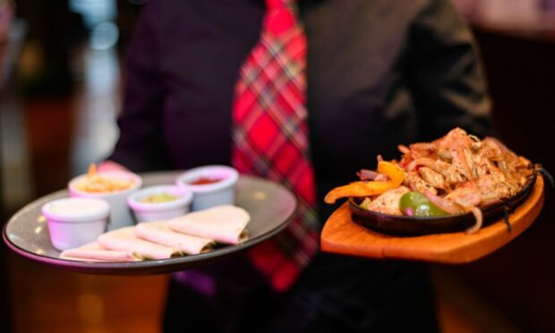 Sizzling fajitas at the Townhouse Hotel.