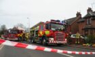 Fire engines outside the property in Perth. Image: Stuart Cowper