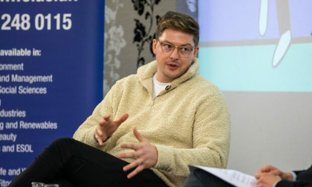 Dr Alex George discussed mental health at Fife College. Image: Kim Cessford/DC Thomson