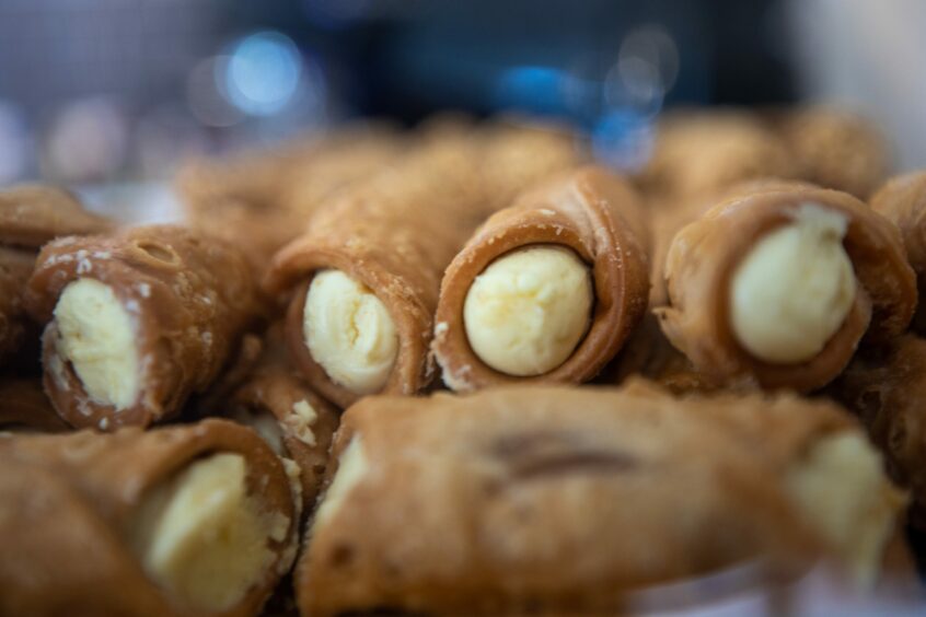 Panzerotti Cafe and Bakery is full of sweet treats like cannoli,