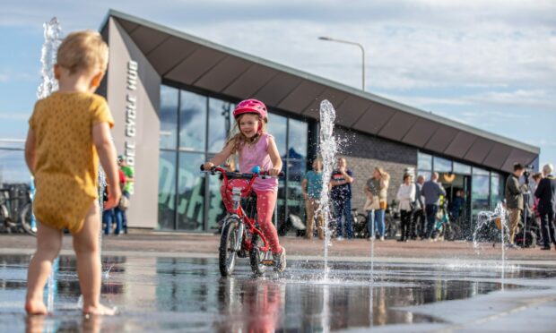 arley Cacin (4) from Dundee enjoys life on two wheels.