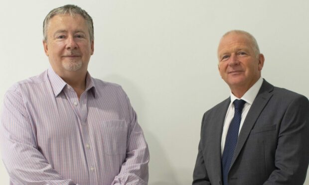 Patrick Carragher, a director at Hydrogen Green Power and Brian Cairns of Michelin Development in Dundee. Image: Michelin Development
