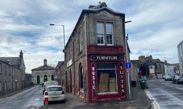 Plans submitted to turn old furniture shops into flats. Image: Kieran Webster/DC Thomson