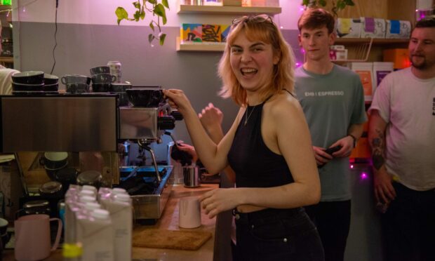 Holly Simpson was one of the competing baristas at the EH9 Espresso latte art throw down. Image: Maria Gran/DC Thomson
