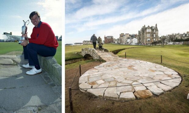 Three-time Open champion Sir Nick Faldo doesn't approve of the new paving area.