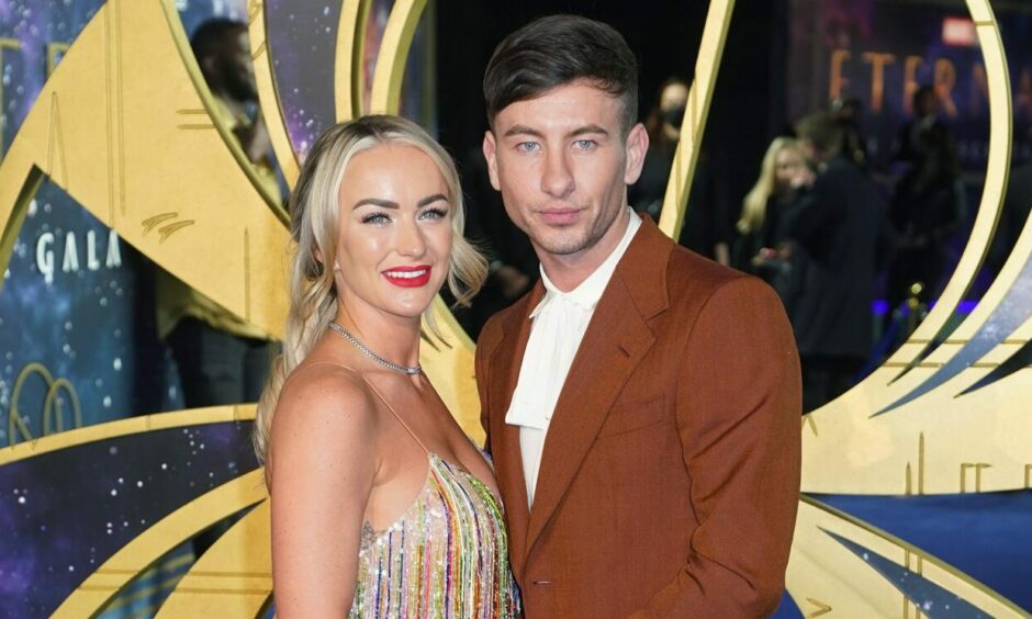 Barry Keoghan and his wife Alyson Kierans at a red carpet event