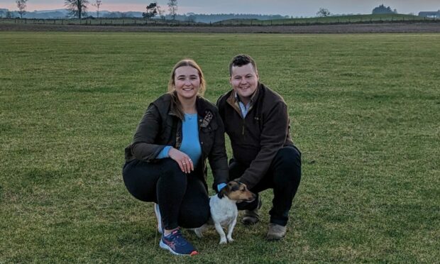 Kate Wood and Dave Black with their Jack Russell. Image: Dave Black