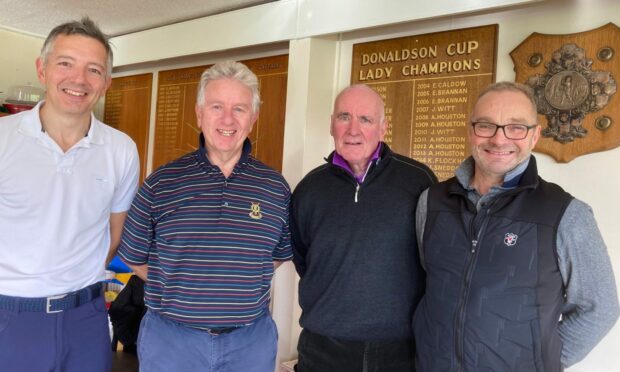 The Golf Insights team Steve MacDiarmid, Pete Craigon, Iain Simpson and Dougie Cleeton. Image: Golf Insights.