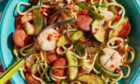 This prawn and chorizo stir fry will have you salivating. Image: U:ME