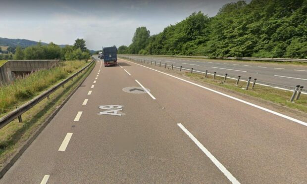 Roadworks are to take place on this section of the A9 near Pitlochry. Image: Google Street View