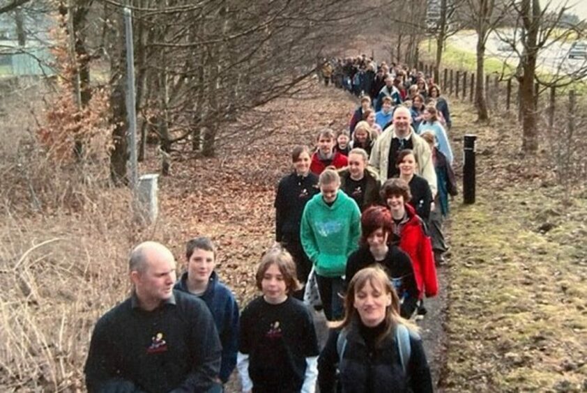 A charity walk in 2006 in Robbie's memory. 