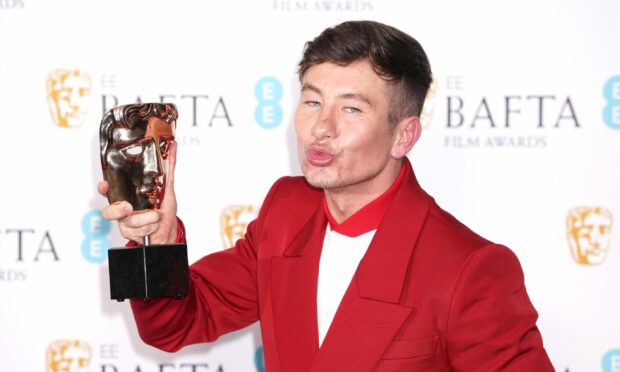 Barry Keoghan celebrates winning Bafta for best supporting actor. Image: Ian West/PA Wire.