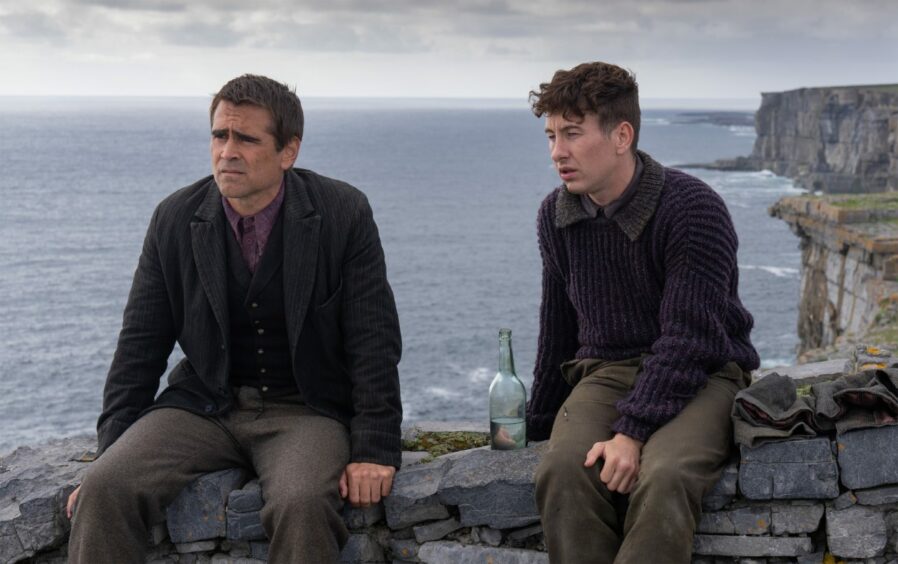 Colin Farrell and Barry Keoghan in The Banshees Of Inisherin.