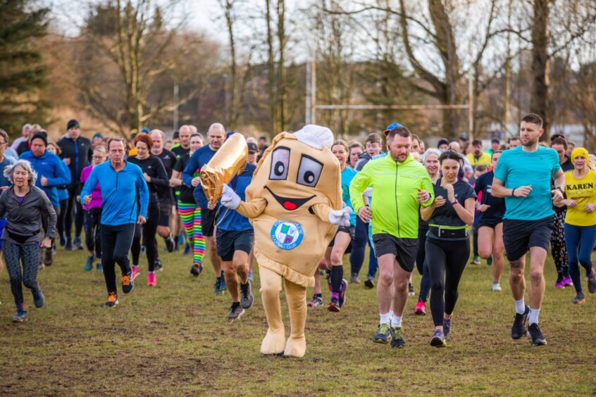 Baxter the Bridie at Forfar parkrun