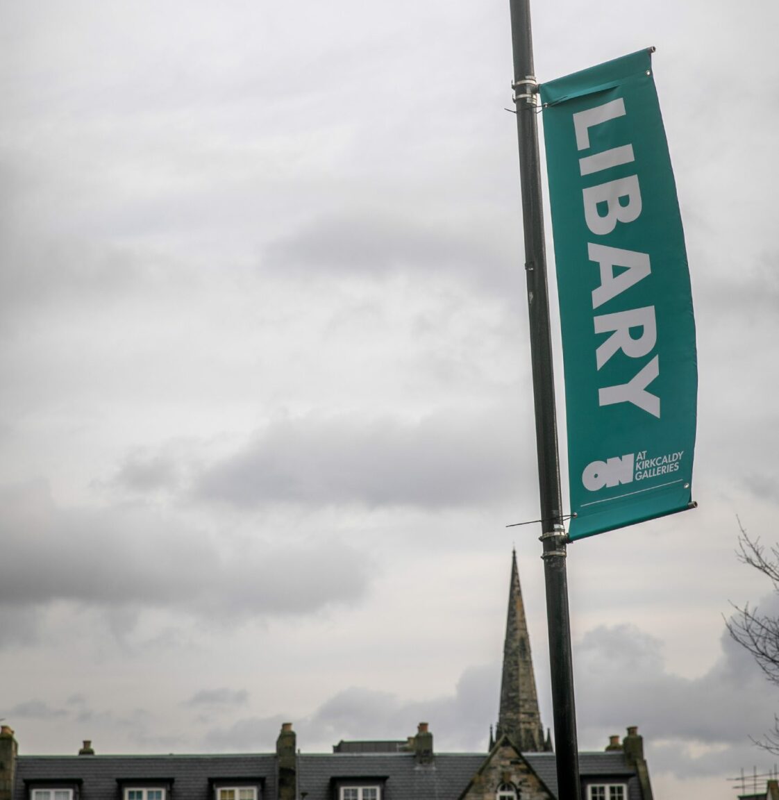 Kirkcaldy library Misspelled sign directs people to the LIBARY