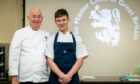Master Chefs of Great Britain chair George McIvor and 17-year-old chef Connor Cameron at the Seafood Masterclass. Image: Steve Brown/DC Thomson