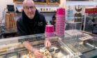 George Wallace (62) delivers up a cone at The Perfect Scoop in East Wemyss. Image: Steve Brown/DC Thomson