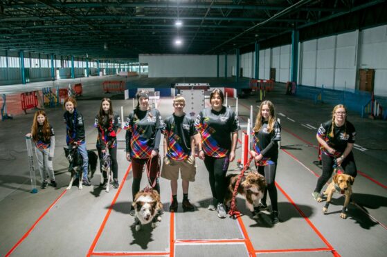 The Tartan Tails team in training for Crufts 2023. Image: Steve Brown/DC Thomson