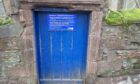 The blue door at the start of the Edzell Walk. Picture: Keith Broomfield