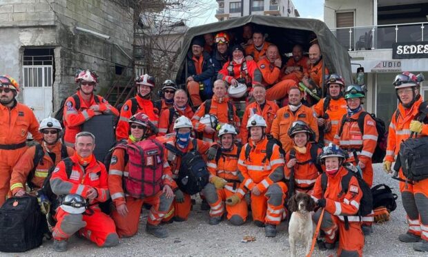 Dundee firefighter Steven Adams spent 10 days in Turkey. Image: SFRS