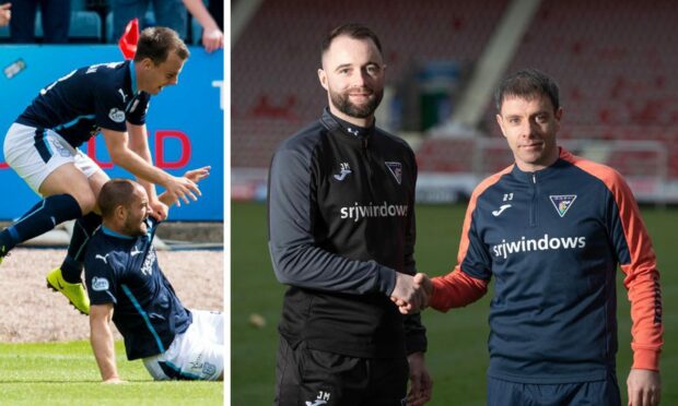 James McPake has brought former Dundee teammate Paul McGowan to Dunfermline. Images: SNS and Craig Brown.