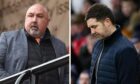 Rab Douglas discusses the departure of Dundee United sporting director Tony Asghar (left) and head coach Liam Fox (right). Images: SNS.