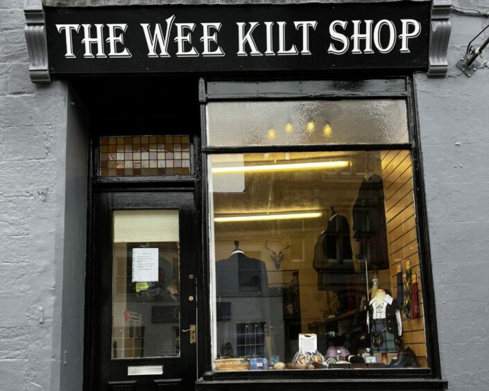 The Wee Kilt Shop in Cupar.