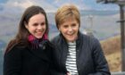 Kate Forbes and Nicola Sturgeon campaigning near Fort William. Image: Allan Milligan