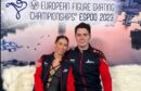 Dundee figure skaters Anastasia Vaipan-Law and Luke Digby at the 2023 European Championships in Finland.  Image: Ice Dundee.
