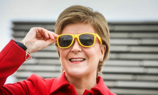 Nicola Sturgeon outside the V&A Dundee. Image: Mhairi Edwards/DC Thomson.