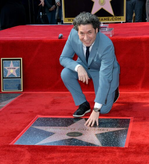 Gustavo Dudamel celebrates his star on the Hollywood Walk of Fame