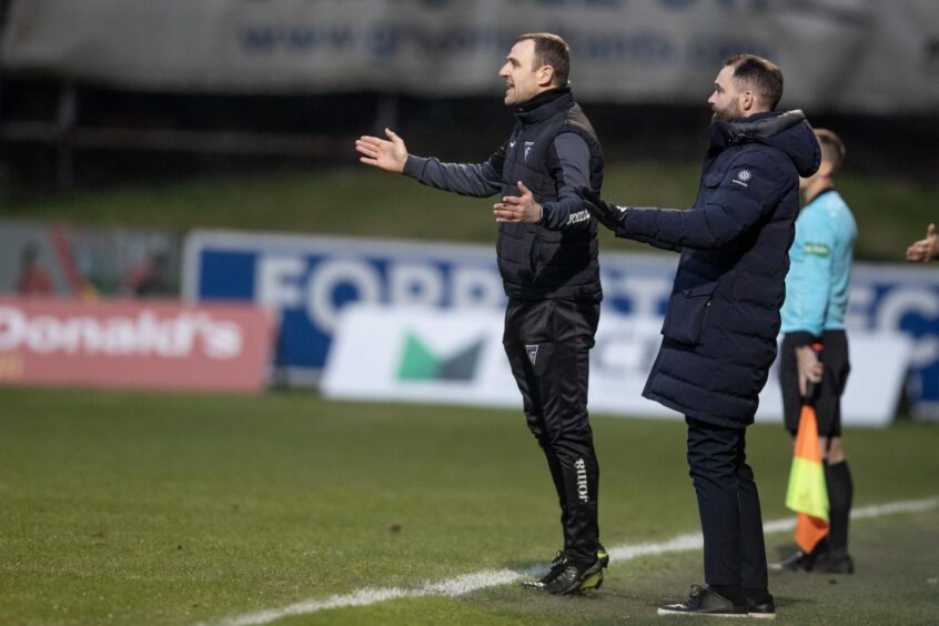 James McPake and his assistant Dave Mackay. Image: Craig Brown.