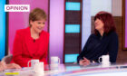 Nicola Sturgeon insisted the SNP were not in a mess during Loose Women appearance when quizzed by Janet Street-Porter. Credit: Ken McKay/ITV/Shutterstock