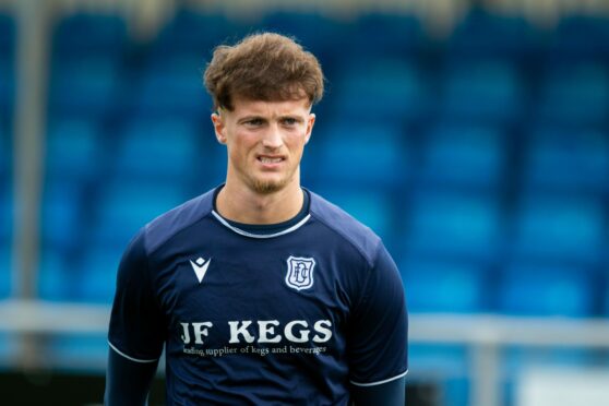 Dundee's Ben Williamson at Cove Rangers. Image: SNS.