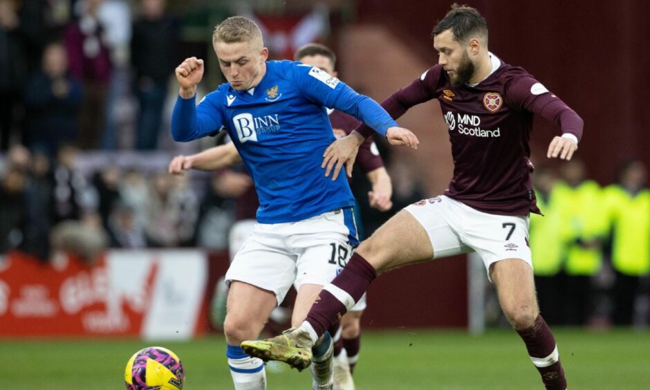 Cammy MacPherson in action at Tynecastle.