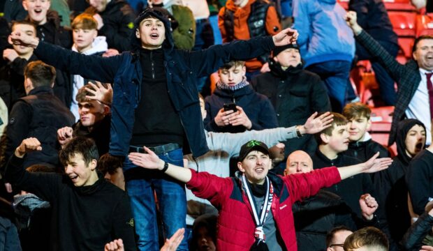 The Pars fans made noise from start to finish on Tuesday night. Image: SNS.