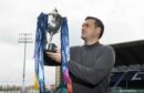 Raith Rovers manager Ian Murray with SPFL Trust Trophy. Image: SNS.