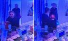 CCTV shows the woman entering the Lochee butchers and taking the charity tin. Image: MacDonald & Son Butchers