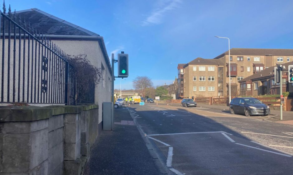 Police on the scene on Nicol Street in Kirkcaldy.