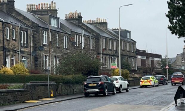 Police on Forth Avenue on Thursday. Image: Lindsay Norrie.