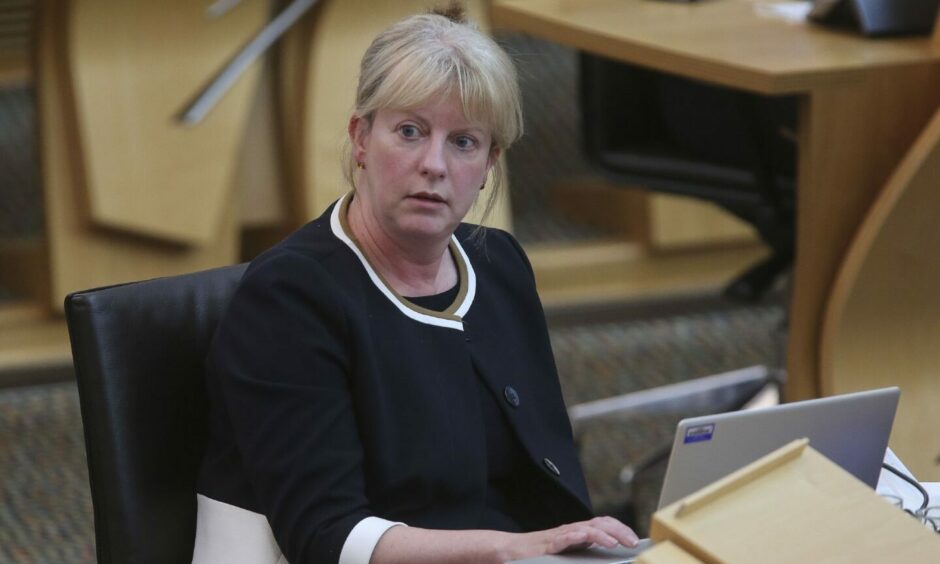 Shona Robison in the Scottish Parliament.